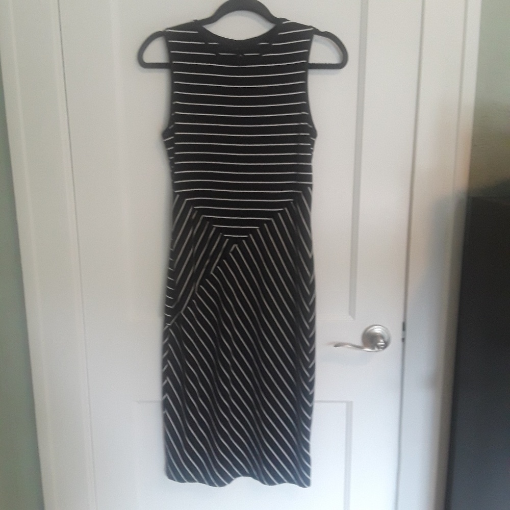 Dress// Black & White Striped Midi Size Small